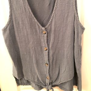 Linen cotton tank